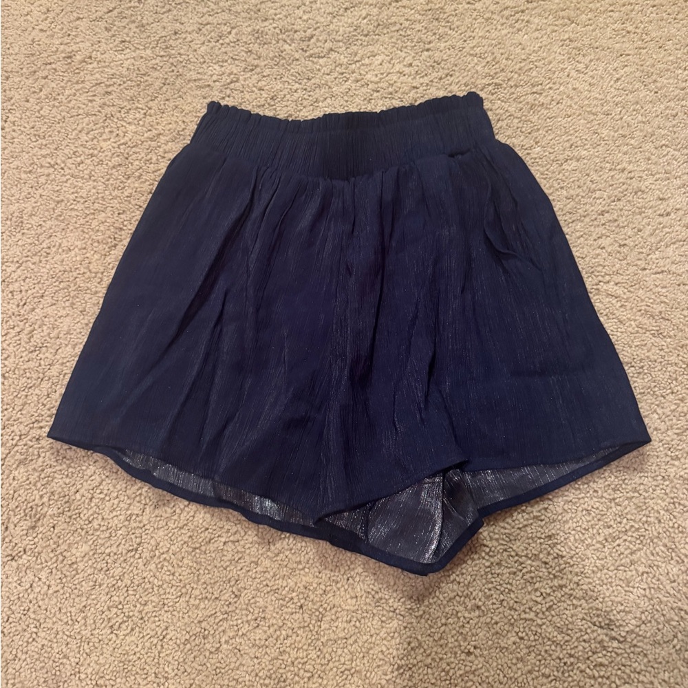 Pants Store Navy Shimmer Shorts